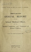 view [Report 1939] / School Medical Officer of Health, West Riding of Yorkshire.