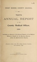 view [Report 1898] / Medical Officer of Health, West Riding of Yorkshire County Council.