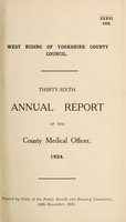 view [Report 1924] / Medical Officer of Health, West Riding of Yorkshire County Council.