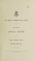 view [Report 1930] / Medical Officer of Health, West Riding of Yorkshire County Council.