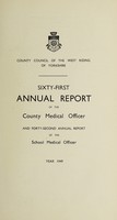 view [Report 1949] / Medical Officer of Health and School Medical Officer of Health, West Riding of Yorkshire County Council.