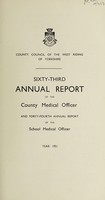 view [Report 1951] / Medical Officer of Health and School Medical Officer of Health, West Riding of Yorkshire County Council.