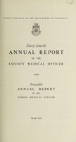 view [Report 1952] / Medical Officer of Health and School Medical Officer of Health, West Riding of Yorkshire County Council.