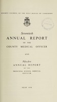 view [Report 1958] / Medical Officer of Health and School Medical Officer of Health, West Riding of Yorkshire County Council.