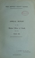 view [Report 1931] / Medical Officer of Health, West Suffolk County Council.