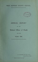 view [Report 1934] / Medical Officer of Health, West Suffolk County Council.