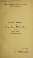view [Report 1954] / School Medical Officer of Health, West Suffolk County Council.