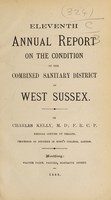 view [Report 1884] / Medical Officer of Health, West Sussex Combined Sanitary District.