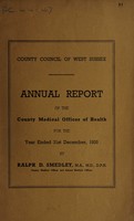 view [Report 1935] / Medical Officer of Health, West Sussex County Council.