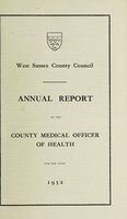 view [Report 1952] / Medical Officer of Health, West Sussex County Council.