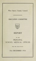 view [Report 1954] / School Medical Officer of Health, West Sussex County Council.