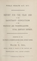 view [Report 1898] / Medical Officer of Health, Westbury & Whorwellsdown R.D.C.