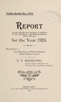 view [Report 1925] / Medical Officer of Health, Westbury & Whorwellsdown R.D.C.