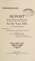 view [Report 1925] / Medical Officer of Health, Westbury U.D.C.