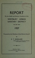 view [Report 1937] / Medical Officer of Health, Westbury U.D.C.