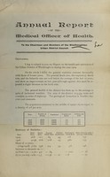 view [Report 1909] / Medical Officer of Health, Westhoughton U.D.C.