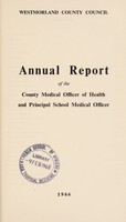 view [Report 1966] / Medical Officer of Health and School Medical Officer of Health, Westmorland County Council.