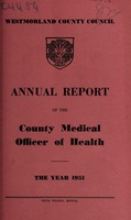 view [Report 1951] / Medical Officer of Health, Westmorland County Council.