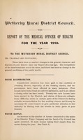 view [Report 1910] / Medical Officer of Health, Wetherby R.D.C.