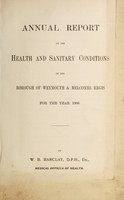 view [Report 1906] / Medical Officer of Health, Weymouth & Melcombe Regis Borough.