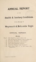 view [Report 1925] / Medical Officer of Health, Weymouth & Melcombe Regis Borough.