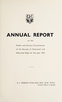 view [Report 1961] / Medical Officer of Health, Weymouth & Melcombe Regis Borough.