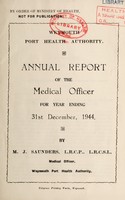 view [Report 1944] / Medical Officer of Health, Weymouth Port Health Authority.