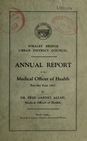 view [Report 1937] / Medical Officer of Health, Whaley Bridge U.D.C.