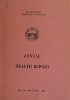 view [Report 1971] / Medical Officer of Health, Whaley Bridge U.D.C.