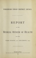 view [Report 1903] / Medical Officer of Health, Whickham U.D.C.