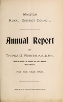 view [Report 1906] / Medical Officer of Health, Whiston R.D.C.