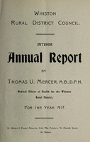 view [Report 1917] / Medical Officer of Health, Whiston R.D.C.