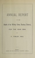 view [Report 1894] / Medical Officer of Health, Whitby U.D.C.