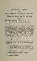 view [Report 1919] / Medical Officer of Health, Whitby U.D.C.