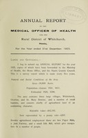 view [Report 1925] / Medical Officer of Health, Whitchurch (Hampshire) R.D.C.