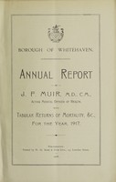 view [Report 1917] / Medical Officer of Health, Whitehaven Borough.