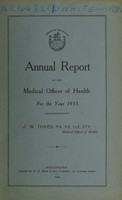 view [Report 1933] / Medical Officer of Health, Whitehaven Borough.