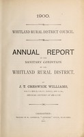 view [Report 1900] / Medical Officer of Health, Whitland R.D.C.