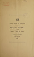 view [Report 1954] / Medical Officer of Health, Whittlesey U.D.C.