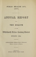 view [Report 1894] / Medical Officer of Health, Whitworth U.D.C.