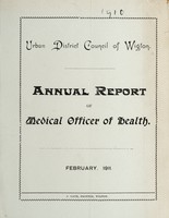 view [Report 1910] / Medical Officer of Health, Wigton U.D.C.