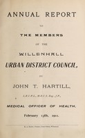 view [Report 1910] / Medical Officer of Health, Willenhall U.D.C.