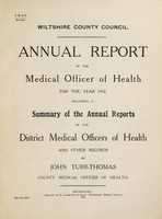 view [Report 1912] / Medical Officer of Health, Wiltshire County Council.