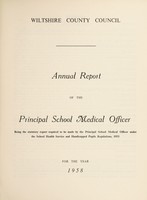 view [Report 1958] / School Medical Officer of Health, Wiltshire County Council.