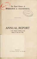 view [Report 1925] / Medical Officer of Health, Wimborne & Cranborne R.D.C.