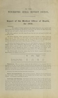 view [Report 1908] / Medical Officer of Health, Winchester R.D.C.