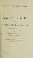 view [Report 1951] / Medical Officer of Health, Winchester R.D.C.