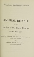 view [Report 1952] / Medical Officer of Health, Winchester R.D.C.