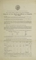 view [Report 1895] / Medical Officer of Health, Winchester U.D.C. / City.