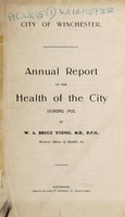 view [Report 1923] / Medical Officer of Health, Winchester U.D.C. / City.